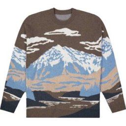 PICTURE GIBOW KNIT SWEATER CLOUDY LANDSCAPE MEN XL