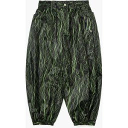BS RABBIT DSXBS SIDE ZIP 3L NEW SUPER WIDE VENTILATION JOGGER PANTS BLACK GREEN L