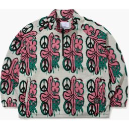 BS RABBIT BR JACQUARD ANORAK JACKET PEACE WHITE L