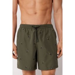 Calzedonia Pánské vzorované boxerkové plavky Formentera Člověk Zelená Velikost XXL