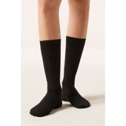 Calzedonia Žebrované ponožky v 3/4 délce Žena Černá Velikost TU