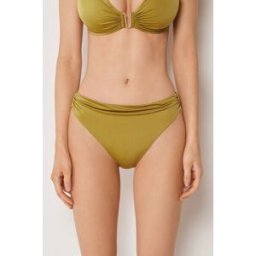 Calzedonia Kalhotky k plavkám Shiny Satin Žena Žlutá Velikost XL