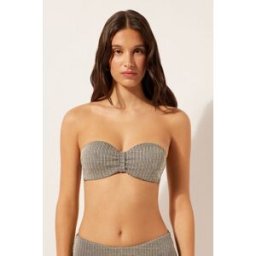 Calzedonia Podprsenka bandeau k plavkám Golden Stripes Žena Žlutá Velikost 7