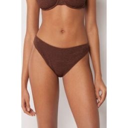 Calzedonia Kalhotky k plavkám Crinkle Waves Žena Hnědá Velikost S