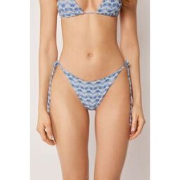 Calzedonia Plavkové Brazilky na Šňůrky Water Reflection Žena Modrá Velikost XS