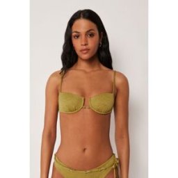 Calzedonia Balkonová podprsenka k plavkám Wild Jungle Žena Zelená Velikost 4