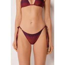 Calzedonia Brazilky na šňůrky k plavkám Soft Shades Žena Červená Velikost L