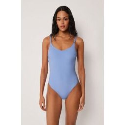 Calzedonia Klasické jednodílné plavky Premium Fit Žena Modrá Velikost XS