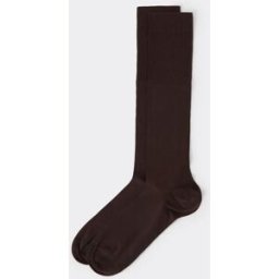Calzedonia Dlouhé pánské ponožky z elastické bavlny Člověk Hnědá Velikost 44-45