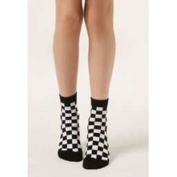 Calzedonia Dětské vzorované ponožky Unisex Černá Velikost 29-32