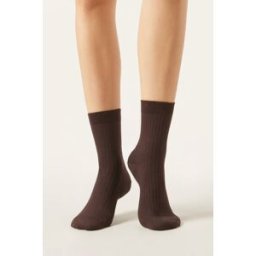 Calzedonia Krátké ponožky s kašmírem Žena Hnědá Velikost 39-41