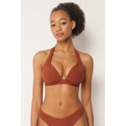 Calzedonia Trojúhelníková podprsenka s výztuží k plavkám Premium Fit Žena Hnědá Velikost 5