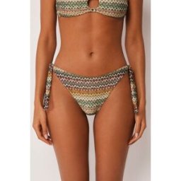 Calzedonia Kalhotky na šňůrky k plavkám Elegant Ethnic Žena Zelená Velikost S