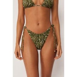 Calzedonia Plavkové Brazilky na Šňůrky Natural Batikované Žena Zelená Velikost S