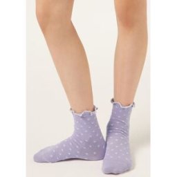 Calzedonia Dětské vzorované ponožky Unisex Fialová Velikost 29-32