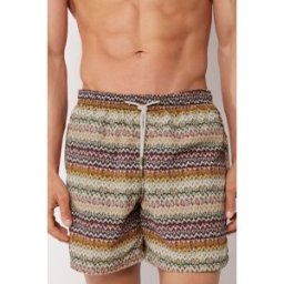 Calzedonia Pánské vzorované boxerkové plavky Formentera Člověk Zelená Velikost M