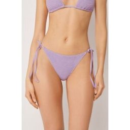 Calzedonia Kalhotky na šňůrky k plavkám Crinkle Waves Žena Fialová Velikost S