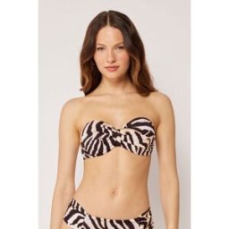 Calzedonia Podprsenka bandeau k plavkám Savannah Zebra Žena Potisk Velikost 7