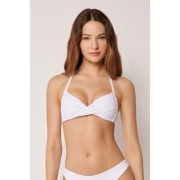 Calzedonia Trojúhelníková podprsenka s výztuží k plavkám Premium Fit Žena Bílá Velikost 3