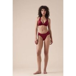 Calzedonia Brazilky s řasením k plavkám Shiny Satin Žena Červená Velikost S