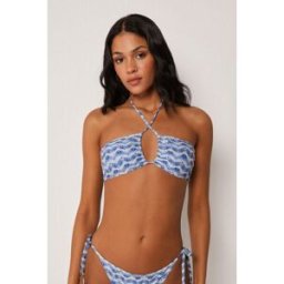 Calzedonia Plavky Bandeau Water Reflection Žena Modrá Velikost 2