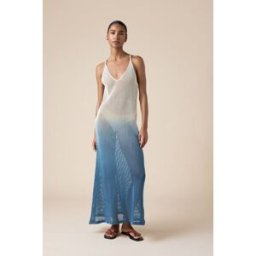 Calzedonia Dlouhé síťované šaty Žena Modrá Velikost S/M