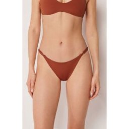 Calzedonia Páskové brazilky k plavkám Premium Fit Žena Hnědá Velikost L