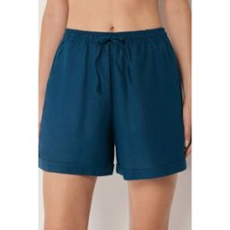 Calzedonia Kraťasy ze směsi viskózy a lnu Žena Modrá Velikost XS
