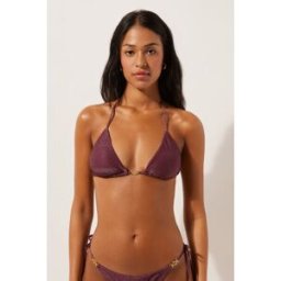Calzedonia Trojúhelníková podprsenka k plavkám Golden Glow Žena Bordová Velikost 2