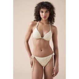 Calzedonia Trojúhelníková Plavková Podprsenka Sequin Net Žena Bílá Velikost 2