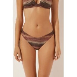 Calzedonia Brazilky k plavkám Golden Chevron Žena Hnědá Velikost S