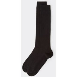 Calzedonia Dlouhé pánské ponožky z elastické bavlny Člověk Černá Velikost 42-43