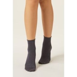Calzedonia Krátké třpytivé ponožky Žena Šedá Velikost TU