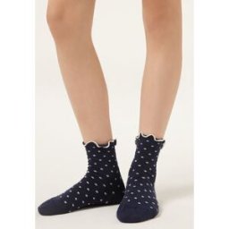 Calzedonia Dětské vzorované ponožky Unisex Modrá Velikost 29-32