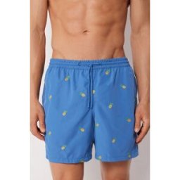 Calzedonia Pánské vzorované boxerkové plavky Formentera Člověk Modrá Velikost XL