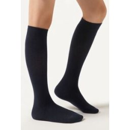 Calzedonia Dlouhé Dětské Ponožky z Prodyšné Bavlny Unisex Modrá Velikost 25-28