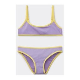 Calzedonia Dívčí dvoudílné plavky Bicolor Piping Dívka Žlutá Velikost 12