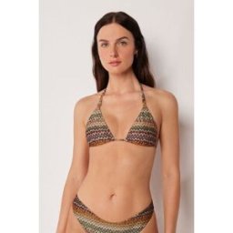 Calzedonia Trojúhelníková podprsenka k plavkám Elegant Ethnic Žena Zelená Velikost 5