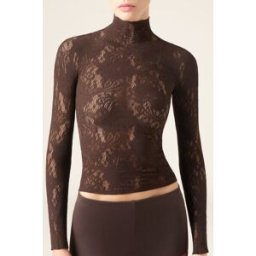 Calzedonia Top z květované krajky Žena Hnědá Velikost S/M