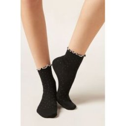 Calzedonia Ponožky s mikro puntíky Žena Černá Velikost TU
