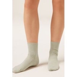 Calzedonia Krátké ponožky se strukturovaným lemem Žena Zelená Velikost 36-38