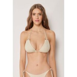 Calzedonia Trojúhelníková podprsenka k plavkám Wild Jungle Žena Bílá Velikost 5