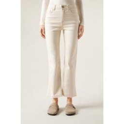 Calzedonia Zkrácené zvonové džíny Žena Bílá Velikost S