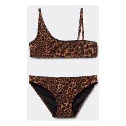 Calzedonia Dívčí Dvoudílné Plavky Wild Animalier Dívka Hnědá Velikost 8
