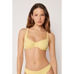 Calzedonia Balkonetka k plavkám Crinkle Waves Žena Žlutá Velikost 2