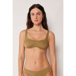 Calzedonia Tílkový top k plavkám Sophisticated Shine Žena Hnědá Velikost 4