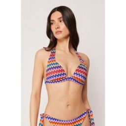 Calzedonia Trojúhelníková Plavková Podprsenka Vibrant Chevron Žena Potisk Velikost 3