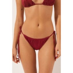 Calzedonia Tanga k plavkám Shiny Satin Žena Červená Velikost M/L