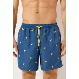 Calzedonia Pánské vzorované boxerkové plavky Formentera Člověk Modrá Velikost L