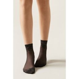 Calzedonia Krajkové ponožky Žena Černá Velikost 37-39